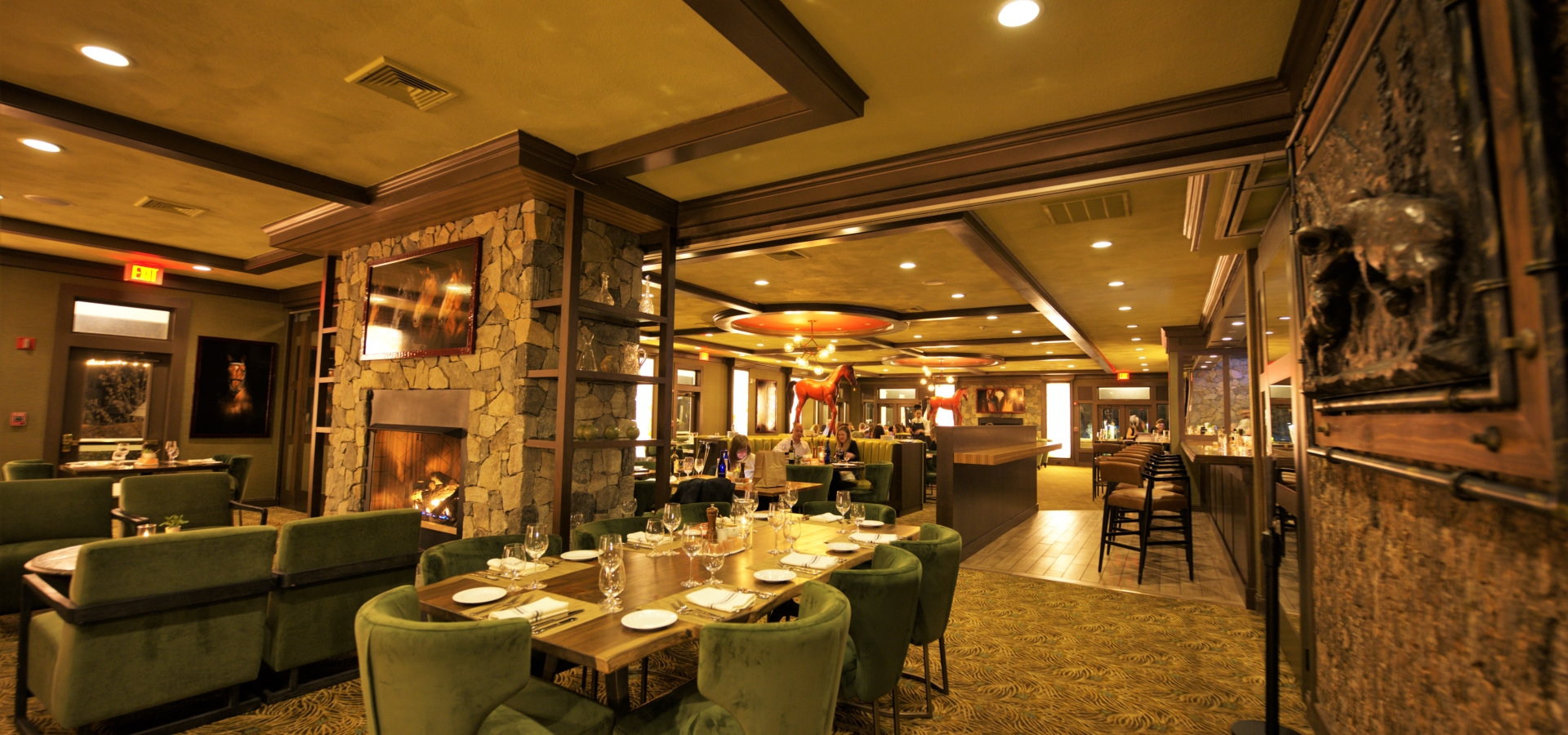 Luxurious dining area at Double Barrel Steak, The Preserve Resort & Spa