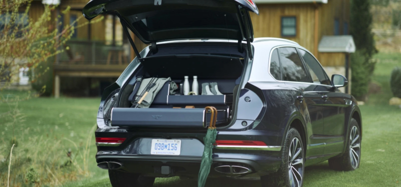 A specially outfitted Bentley Bentayga for fly fishing at The Preserve Sporting Club and Resort in Rhode Island.