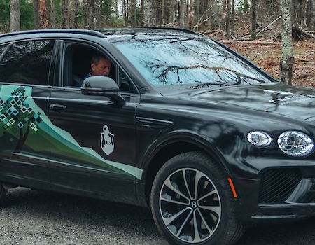 Bentley Bentayga on off-road trail at The Preserve