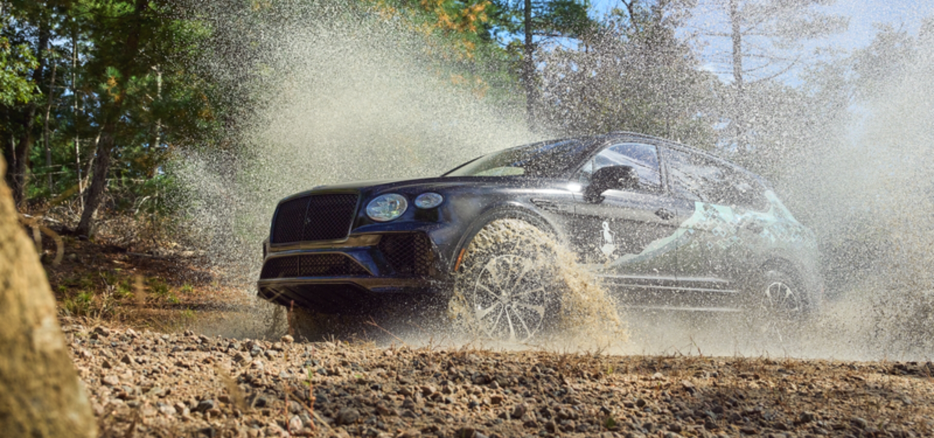 The Bentley Bentayga conquering the rugged off-road terrain at The Preserve Resort & Spa